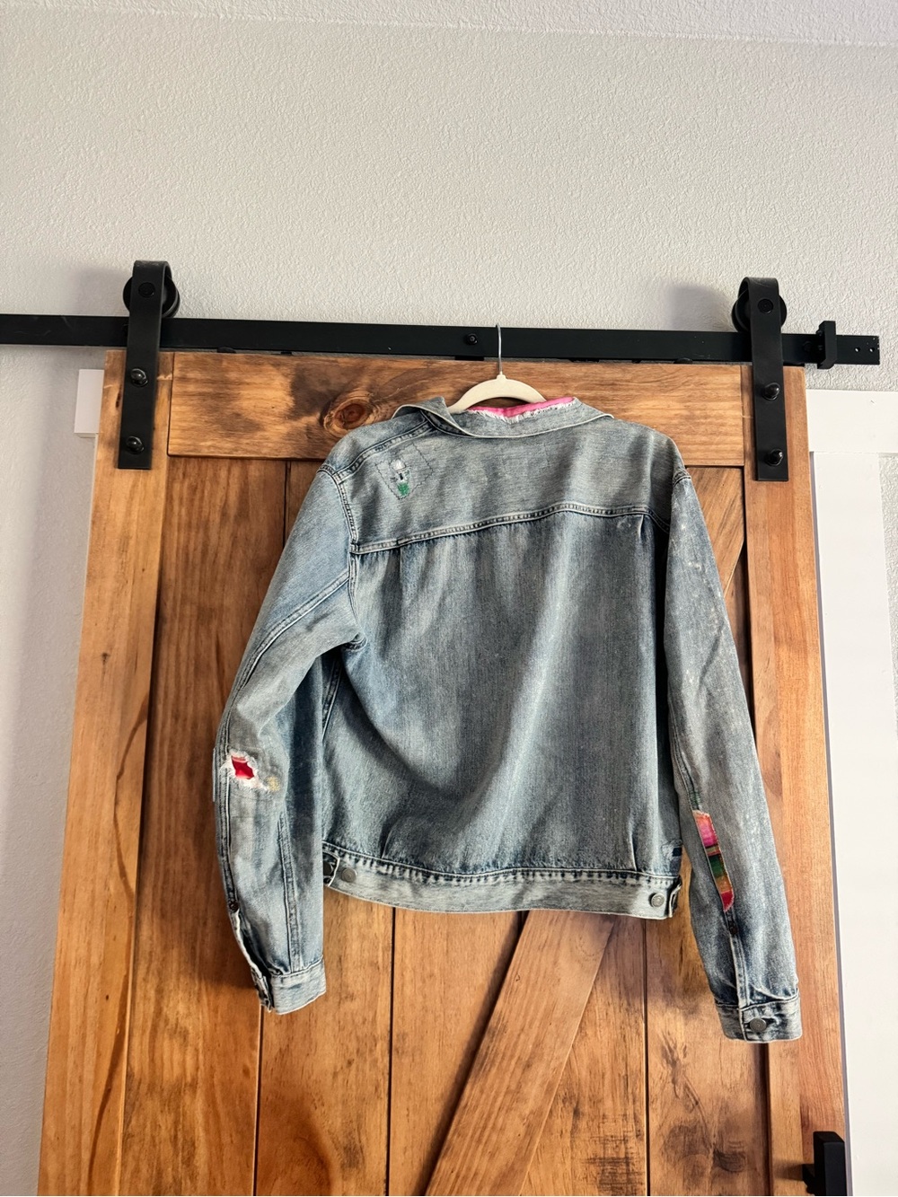 Polo Ralph Lauren Denim Patchwork Jacket with Multicolor Trim - Picture 4 of 4